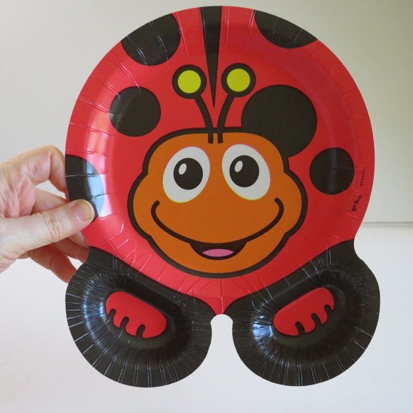 LADYBUG SMILEY FACE ZOO PALS Hefty paper plate (1 item) - Picture 3 of 4